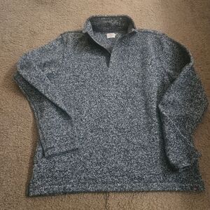 Faherty Men's Heathered Gray Quarter Zip Pullover Sweater